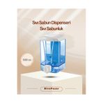 Palex Sıvı Sabunluk ( Sıvı Sabun Dispenseri) Duvara Monte 500 cc Şeffaf Mavi