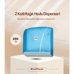Palex Z Katlı Havlu Dispenseri 300 lü Şeffaf Mavi