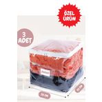 Palifix 3 Adet PVC Küp Çanta Şeffaf Kulplu Hurç Dolap Düzenleyici PVC Çanta 30x30x30