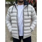Palim Erkek Kapşonlu Şişme Mont Puffer1 - Taş