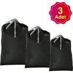 Palm Design Mayo Torbası Bebek Bezi Torbası Kirli Temiz Kıyafet Torbası Valiz Içi Organizer Oyuncak Torbası - Siyah