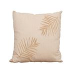 Palm Kırlent-Bej/Yaprak Baskılı 45X45x10 Cm