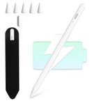 Palm Reddetmeli iPad 9. 10. 11. Nesil Stylus Kalem, iPad A16/10/9/8/7/6 için, Air 5/4/3/M3 için, Pro 11/12.9 "(2018-2022), Mini 5/6 (Beyaz) için Hızlı Şarj Kalemi