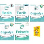 Palme Yayıncılık TYT - AYT Tarih Coğrafya ve Felsefe Soru Kitabı 5'li Set - Planlama Defteri