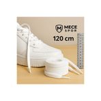 Palmier MECE SPOR 120 cm LÜX Yassı Beyaz Spor Ayakkabı Bağcık, 2 Çift