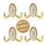Palmira Duvar Vestiyer Askısı Metal Dolap Elbise Havlu Askılığı Gold Askı Askılık (4 Adet)
