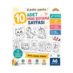 Palo Santo 10’lu Mini Boyama Sayfası Seti A6 | Çocuk Boyama Kağıdı | Eğitici Aktivite | Karışık Tasarım| Her Siparişte Ayrı Tasarım