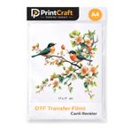 Palo Santo 17x17 cm Ağaç Dalında Kuşlar Modeli Ütü ile Yapışan DTF Transfer Baskı (A4)