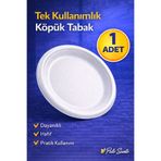 Palo Santo Tek Kullanımlık Köpük Tabak 1 Adet Dayanıklı Hafif Servis Tabağı