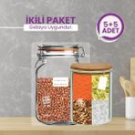 Palpak 2 Boy Kavanoz Görünümlü Saklama Poşeti 5 x 700 ml / 5 x 1000 ml