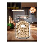 PALPAK Büyük Boy Klips Kapaklı Kavanoz Görünümlü Saklama Poşeti 17x27 Cm-10 Adet-1000 ml