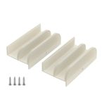 PalpitateC M6219 Sürgülü Duş Kapı Alt Kılavuzu, Sürgülü Duş Kapısı (Üstten Asılmış) Küvet Muhafaza Sistemleri, 1/2 "Cam Duş Kapı Plastik Kılavuz için Kanallar - 2 Adet