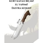 Palta Outdoor Kurt Başlı Şef Bıçağı Paslanmaz Çelik 33cm Ceviz Ağacı Kılıf Li - Ahşap