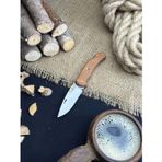 Palta Outdoor Piknik Çakısı Kamp Bıçağı Katlanabilir Çakı Outdoor Bıçak Deri Kılıf Sapelli Ağacı Saplı