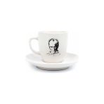 PALTO TASARIM Atatürk Portre Krem Türk Kahvesi Fincanı - Hediye Seramik Türk Kahvesi Fincanı