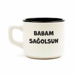 Palto Tasarım Babam Sağolsun Beyaz Venüs Kupa - Hediye Seramik Kupa
