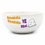 PALTO TASARIM Bandıra Bandıra Ye Beni! Krem Seramik Kase - Hediye Seramik Kase