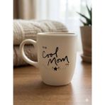 Palto Tasarım Cool Mom Krem Oval Kupa - Hediyelik Kupa Fincan Mug - 1 Adet