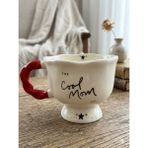 Palto Tasarım Cool Mom Tasarımlı El Yapımı Krem Parlak Balerin Kupa - El Işçiliği Hediyelik Kupa Bardak - 300 ml