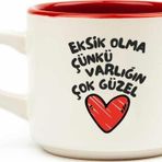 Palto Tasarım Eksik Olma Çünkü Varlığın Çok Güzel Beyaz Venüs Kupa - Hediye Seramik Kupa