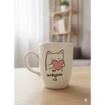 Palto Tasarım En Sevdiğime Krem Oval Kupa - Hediyelik Kupa Fincan Mug - 1 Adet