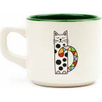 Palto Tasarım Etnik Kedi Beyaz Venüs Kupa - Hediyelik Kupa Fincan Mug - 1 Adet