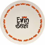 Palto Tasarım Evin Beyi 20 cm Tasarım Pasta Tabağı-1 Adet Hediyelik Pasta Tabağı - 20 x 20 cm