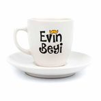 PALTO TASARIM Evin Beyi Krem Türk Kahvesi Fincanı - Hediye Seramik Türk Kahvesi Fincanı
