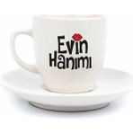 Palto Tasarım Evin Hanımı Krem Türk Kahvesi Fincanı - Seramik Türk Kahvesi Fincanı - 1 Adet