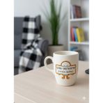 Palto Tasarım Içerik Üreticisiyim Krem Oval Kupa - Hediyelik Kupa Fincan Mug - 1 Adet