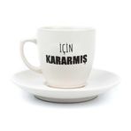 PALTO TASARIM İçin Kararmış Krem Türk Kahvesi Fincanı - Hediye Seramik Türk Kahvesi Fincanı