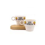 PALTO TASARIM More Espresso & Less Despresso 2'li Espresso Bardak Seti - Hediye Seramik Fincan