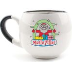 Palto Tasarım Mutlu Yıllar Noel Baba Krem Parlak Balon Kupa -Yılbaşı Temalı Kupa - 1 Adet - 300 ml