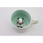 Palto Tasarım Panda Figürlü (Içi Figürlü) - Hediye Seramik Kupa - 1 Adet - 300 ml