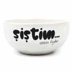 PALTO TASARIM Şiştim... Gözün Aydın Krem Seramik Kase - Hediye Seramik Kase