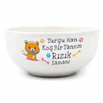 PALTO TASARIM Turşu Han Koş Bir Tanem Rızık Zamanı! Krem Seramik Kase - Hediye Seramik Kase