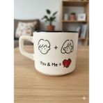 Palto Tasarım You & Me Beyaz Venüs Kupa -Hediyelik Kupa Fincan Mug - 195 ml