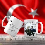 Paltolu Mustafa Kemal Atatürk - Atatürk'ün Sözleri -Kupa Bardak