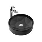 Paluci Diamond Matt Black Çanak Lavabo