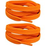Palwin Exclusive 120 cm Ayakkabı Bağcığı, Yassı Çift Katmanlı Örgülü Nike Adidas Vans Için Bağcık - Turuncu