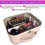 palwin Makyaj Çantası – Kişisel Bakım Kozmetik Seyahat Düzenleyici, Aksesuar Takı Organizer - Pembe