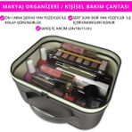 palwin Makyaj Çantası – Kişisel Bakım Kozmetik Seyahat Düzenleyici, Aksesuar Takı Organizer - Siyah