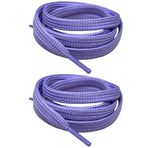 Palwin Palspor 120 cm Yassı Sneaker Ayakkabı Bağcığı, Çift Katmanlı Örgülü Günlük, Spor, Nike Converse Adidas Vans Marka Ayakkabılara Uygun Bağcık (1, Lila)