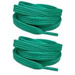Palwin Palspor 120 cm Yassı Sneaker Ayakkabı Bağcığı, Çift Katmanlı Örgülü Günlük, Spor, Nike Converse Adidas Vans Marka Ayakkabılara Uygun Bağcık (1, Yeşil)