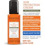 Palwina SPF 50+ Güneş Koruyucu Krem 100 ml Leke Karşıtı Nemlendirici UVA UVB Blue Light Filter