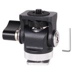 PAMENET 360 döner ayakkabı montaj adaptörü, 1/4 inç vidalı montaj braketi, kamera için mini tripod bilyesi, video montaj kamerası