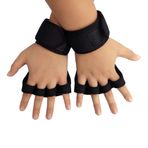PAMENET L Erkekler ve kadınlar için spor eldivenleri, egzersiz eldiveni, fitness, vücut geliştirme, ağırlık kaldırma, jimnastik, el, bebek, siyah eldiven A
