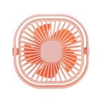 PAMENET Masa vantilatörü, USB 4 inç, taşınabilir masa vantilatörü, 3 hızlı, soğutma fanı, küçük vantilatör, masa, sessizlik, 360° döner, ofis ev için pembe