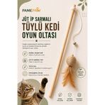 PAMEPAW Doğal Jüt İp Sarma Toplu Kedi Oyun Oltası