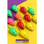 PAMEPAW Kedi Oyuncak 4 Lü Çek Bırak Fare Kedi Eğitim Oyuncağı Hareketli Kurmalı Oyuncak